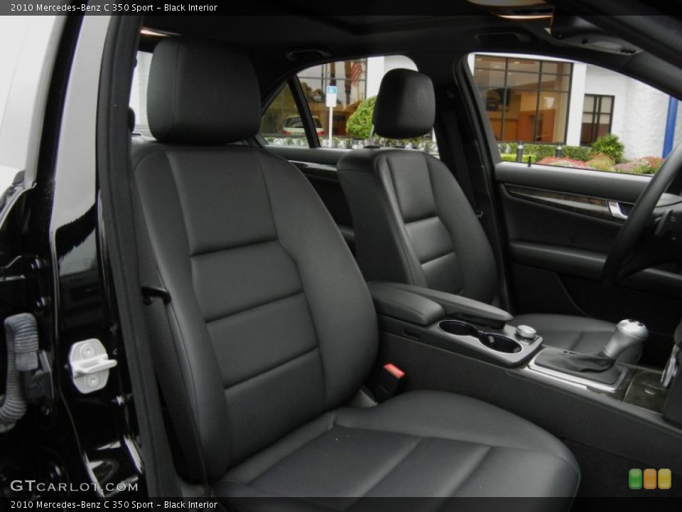 Black Interior Front Seat for the 2010 Mercedes-Benz C 350 Sport #73735341