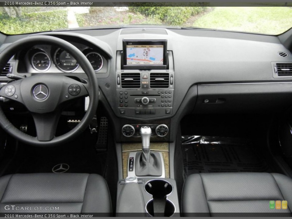 Black Interior Dashboard for the 2010 Mercedes-Benz C 350 Sport #73735385