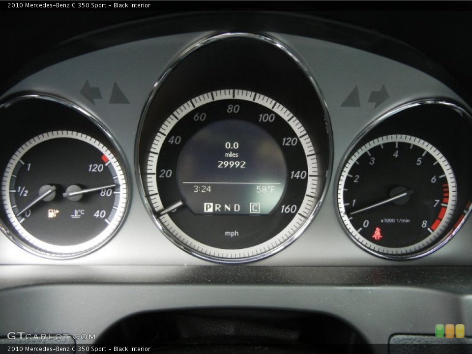Black Interior Gauges for the 2010 Mercedes-Benz C 350 Sport #73735421
