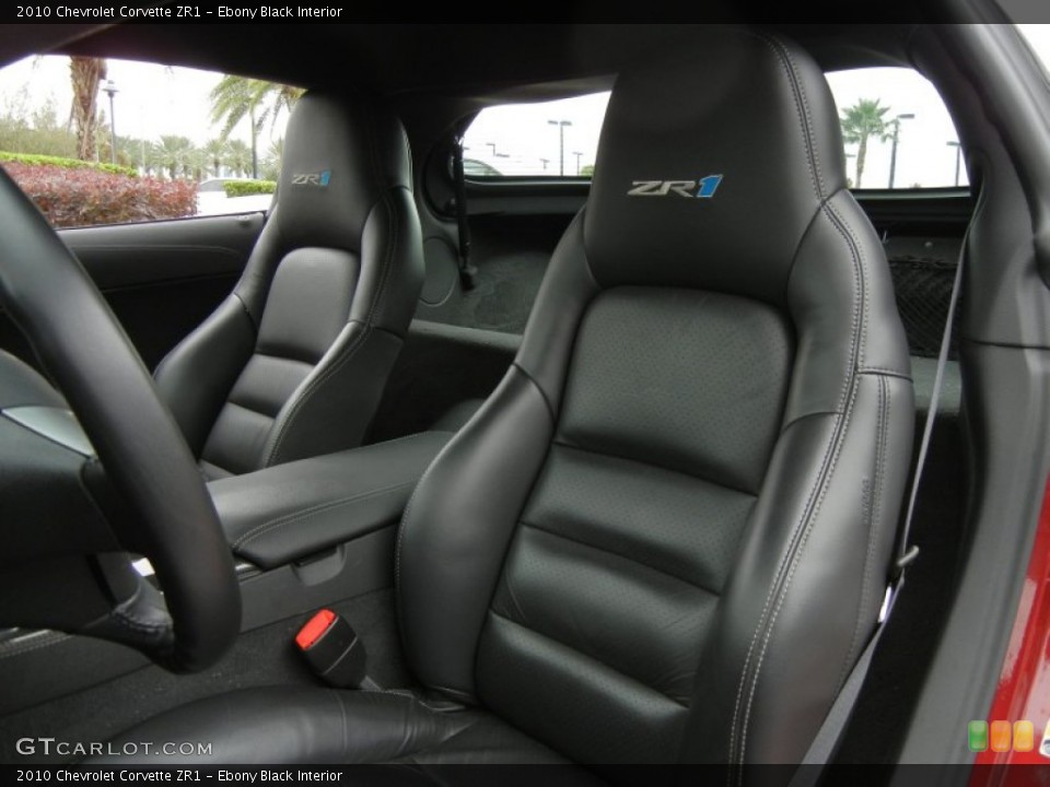 Ebony Black Interior Front Seat for the 2010 Chevrolet Corvette ZR1 #73735805