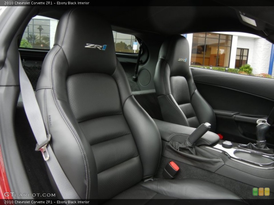 Ebony Black Interior Front Seat for the 2010 Chevrolet Corvette ZR1 #73735859
