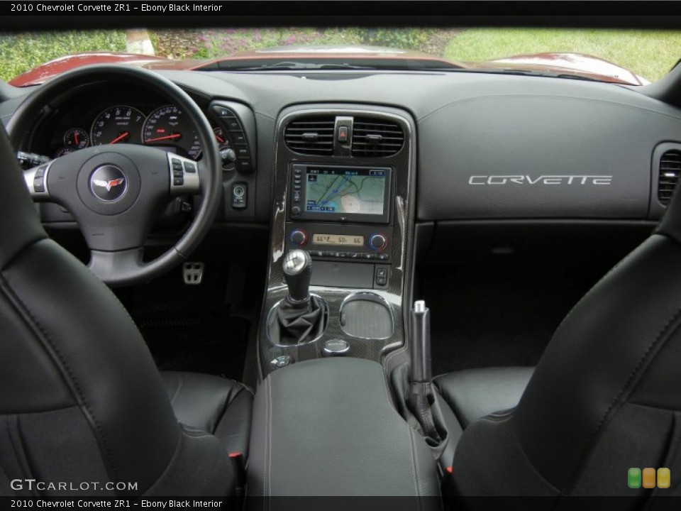 Ebony Black Interior Dashboard for the 2010 Chevrolet Corvette ZR1 #73735877