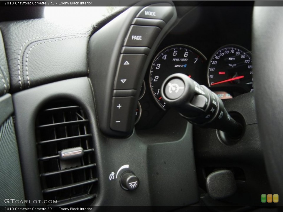 Ebony Black Interior Controls for the 2010 Chevrolet Corvette ZR1 #73736024