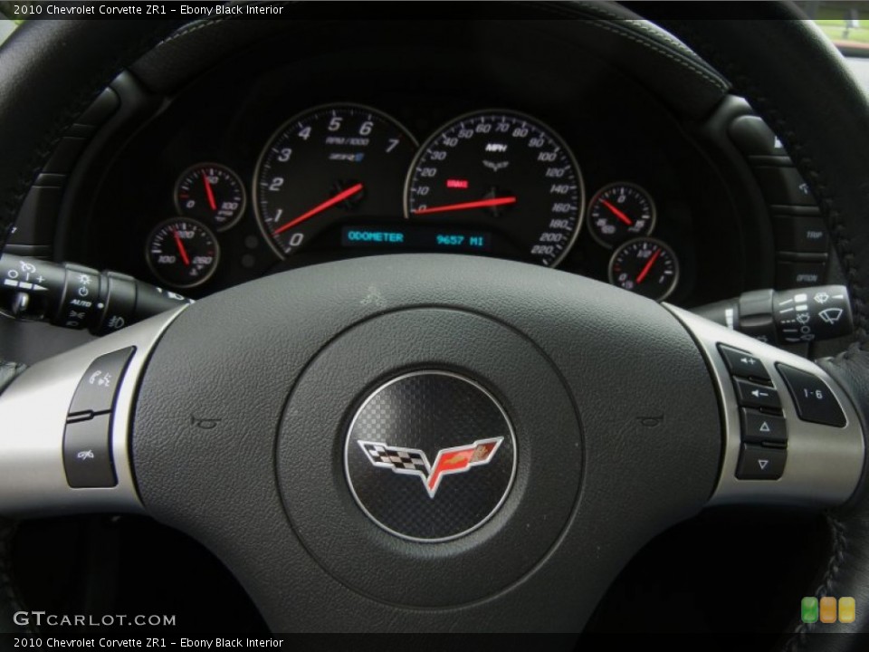 Ebony Black Interior Controls for the 2010 Chevrolet Corvette ZR1 #73736048