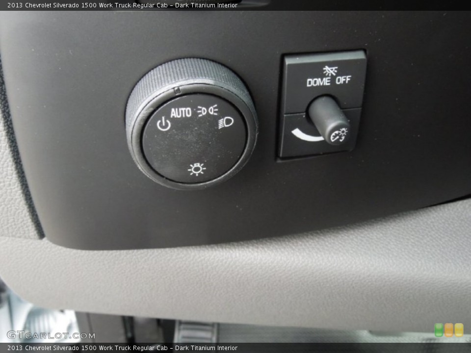 Dark Titanium Interior Controls for the 2013 Chevrolet Silverado 1500 Work Truck Regular Cab #73741153