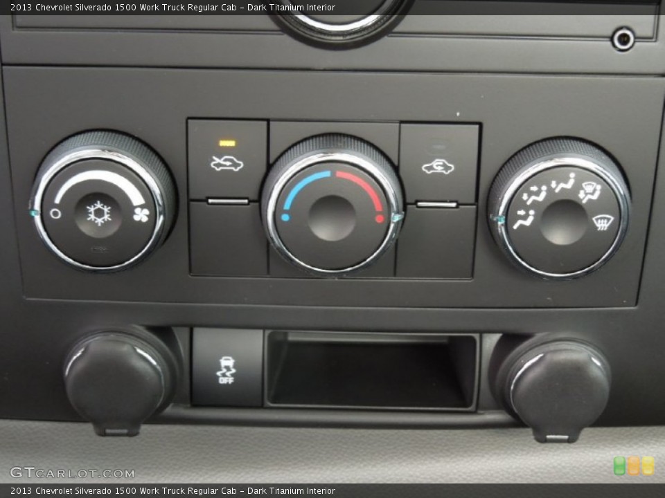 Dark Titanium Interior Controls for the 2013 Chevrolet Silverado 1500 Work Truck Regular Cab #73741178