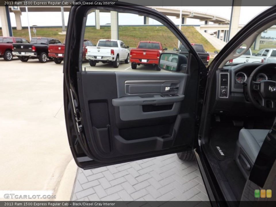 Black/Diesel Gray Interior Door Panel for the 2013 Ram 1500 Express Regular Cab #73741556