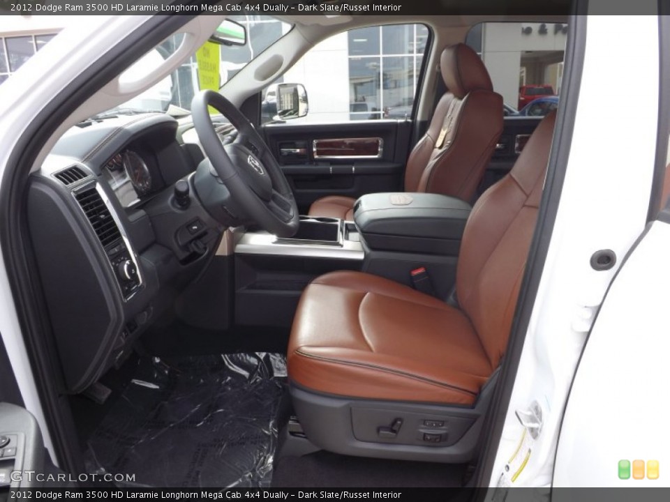 Dark Slate/Russet Interior Photo for the 2012 Dodge Ram 3500 HD Laramie Longhorn Mega Cab 4x4 Dually #73741793