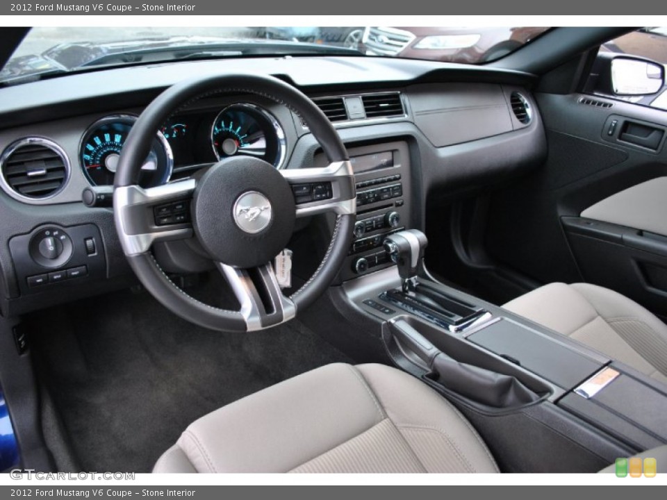 Stone Interior Prime Interior for the 2012 Ford Mustang V6 Coupe #73746398