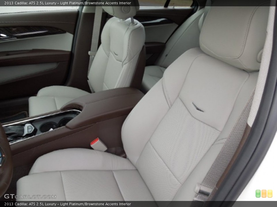 Light Platinum/Brownstone Accents Interior Photo for the 2013 Cadillac ATS 2.5L Luxury #73747382