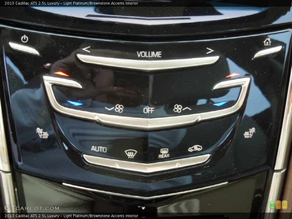 Light Platinum/Brownstone Accents Interior Controls for the 2013 Cadillac ATS 2.5L Luxury #73747406