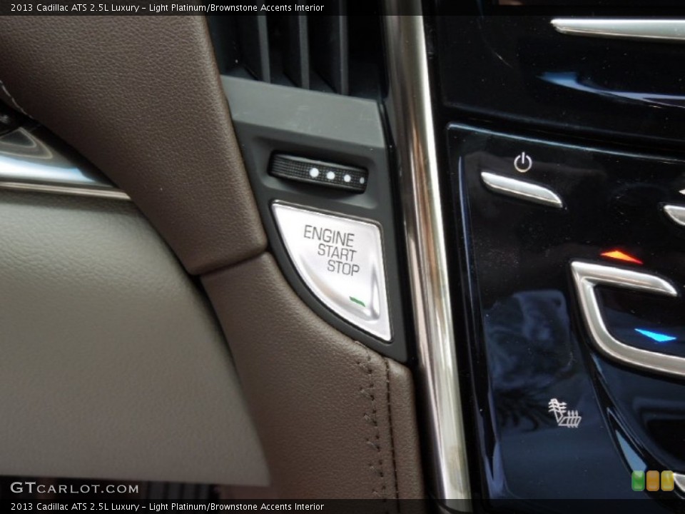 Light Platinum/Brownstone Accents Interior Controls for the 2013 Cadillac ATS 2.5L Luxury #73747415