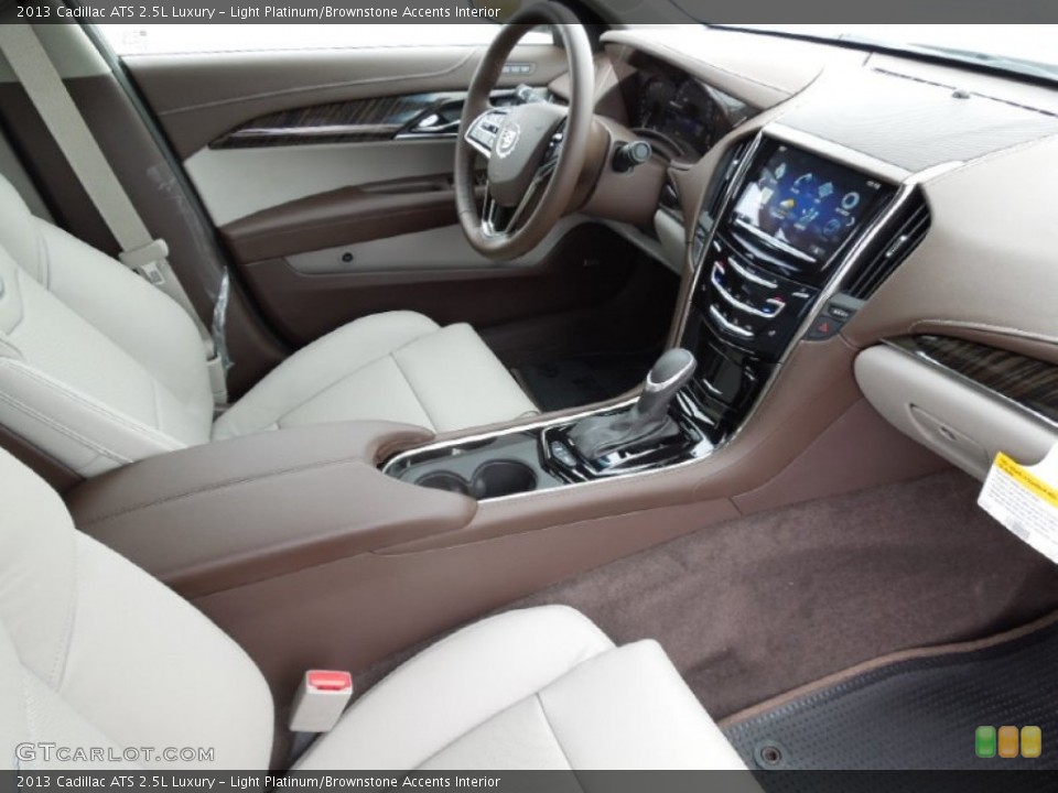 Light Platinum/Brownstone Accents Interior Photo for the 2013 Cadillac ATS 2.5L Luxury #73747503