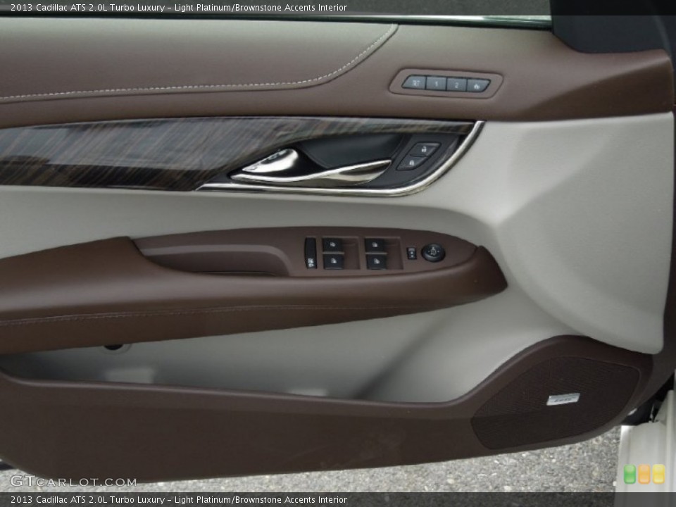 Light Platinum/Brownstone Accents Interior Door Panel for the 2013 Cadillac ATS 2.0L Turbo Luxury #73748674