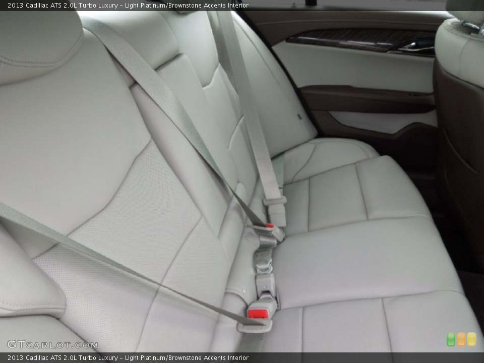 Light Platinum/Brownstone Accents Interior Rear Seat for the 2013 Cadillac ATS 2.0L Turbo Luxury #73748747