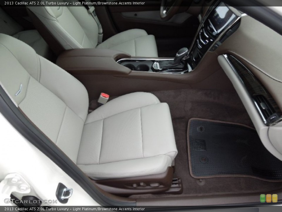 Light Platinum/Brownstone Accents Interior Front Seat for the 2013 Cadillac ATS 2.0L Turbo Luxury #73748756