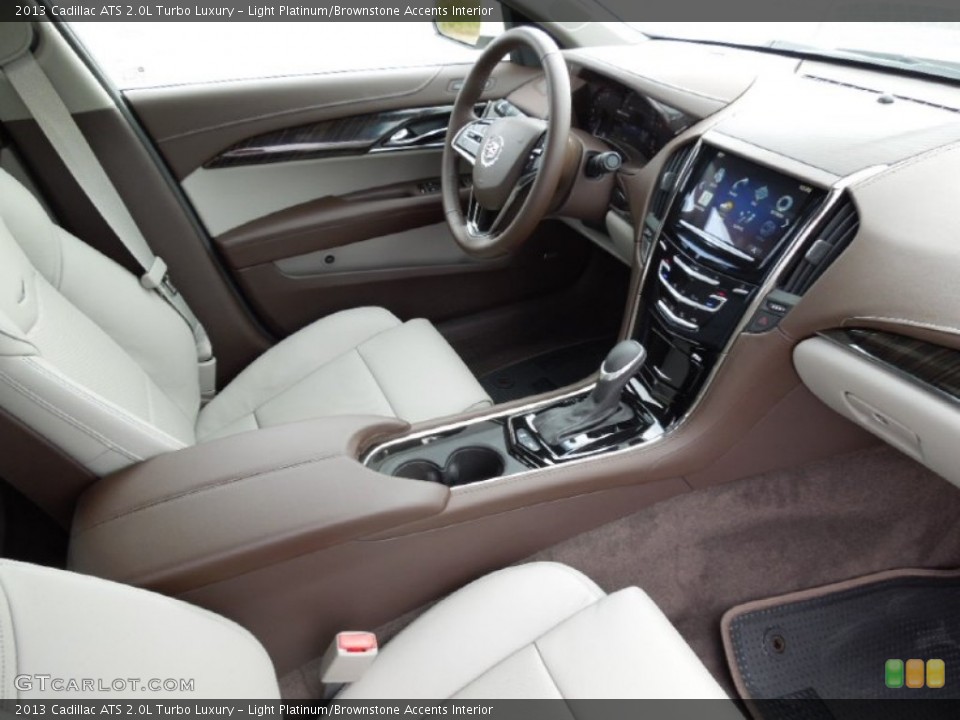 Light Platinum/Brownstone Accents Interior Photo for the 2013 Cadillac ATS 2.0L Turbo Luxury #73748762