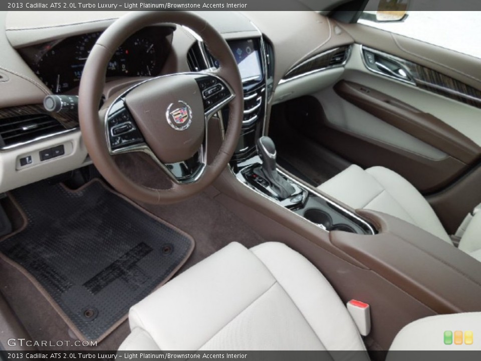 Light Platinum/Brownstone Accents Interior Prime Interior for the 2013 Cadillac ATS 2.0L Turbo Luxury #73748786