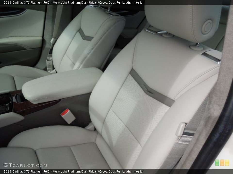 Very Light Platinum/Dark Urban/Cocoa Opus Full Leather Interior Front Seat for the 2013 Cadillac XTS Platinum FWD #73748843