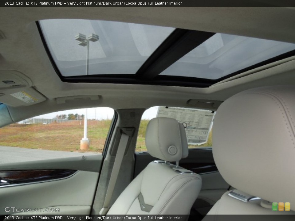 Very Light Platinum/Dark Urban/Cocoa Opus Full Leather Interior Sunroof for the 2013 Cadillac XTS Platinum FWD #73748849