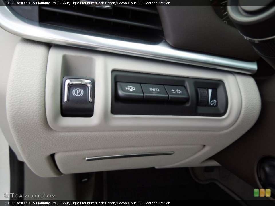 Very Light Platinum/Dark Urban/Cocoa Opus Full Leather Interior Controls for the 2013 Cadillac XTS Platinum FWD #73748864