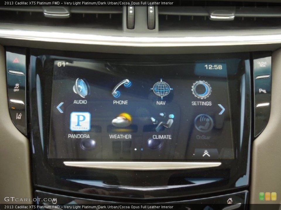 Very Light Platinum/Dark Urban/Cocoa Opus Full Leather Interior Controls for the 2013 Cadillac XTS Platinum FWD #73748882