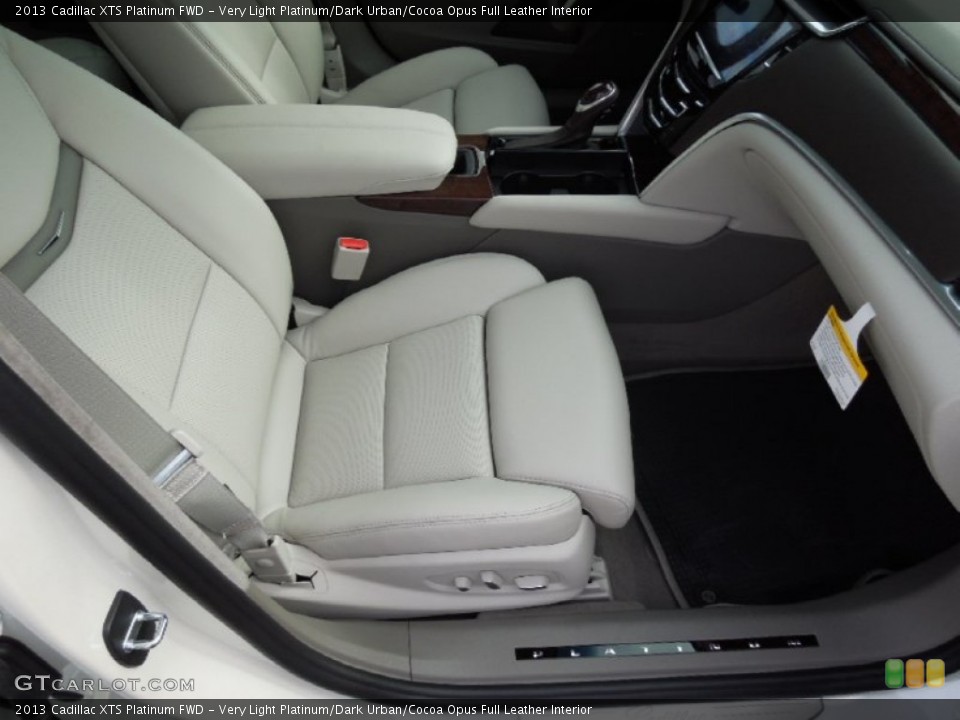 Very Light Platinum/Dark Urban/Cocoa Opus Full Leather Interior Front Seat for the 2013 Cadillac XTS Platinum FWD #73748933