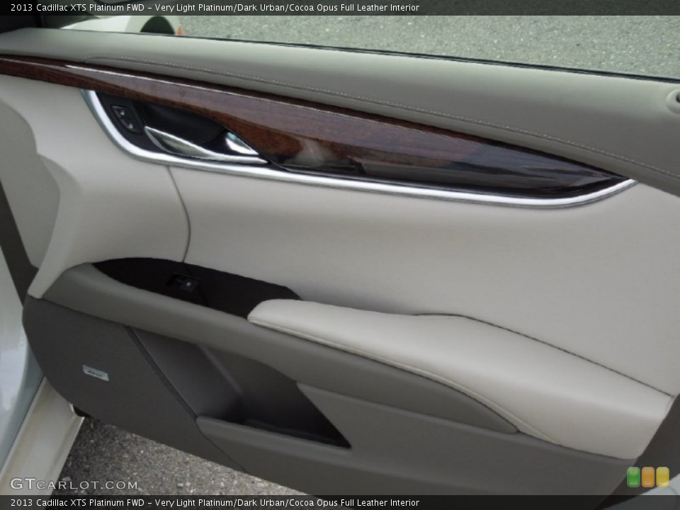 Very Light Platinum/Dark Urban/Cocoa Opus Full Leather Interior Door Panel for the 2013 Cadillac XTS Platinum FWD #73748945