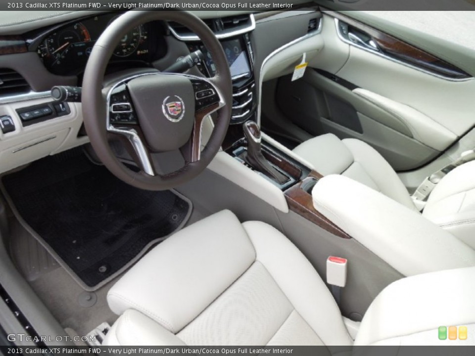 Very Light Platinum/Dark Urban/Cocoa Opus Full Leather Interior Prime Interior for the 2013 Cadillac XTS Platinum FWD #73748966