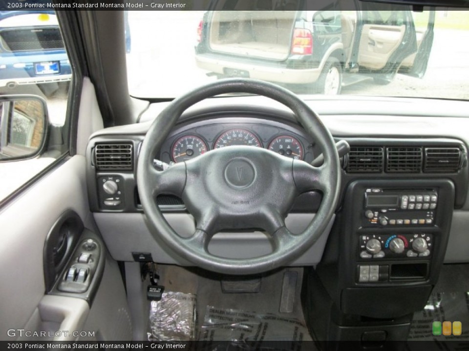 Gray Interior Steering Wheel for the 2003 Pontiac Montana  #73751294