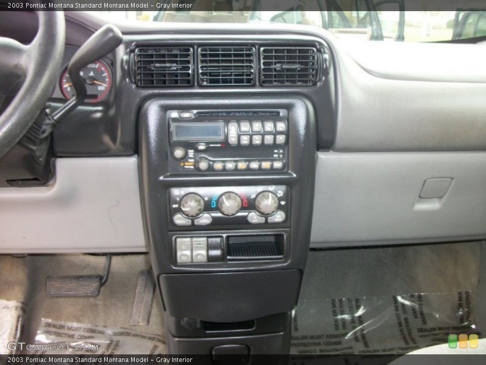 Gray Interior Controls for the 2003 Pontiac Montana  #73751339