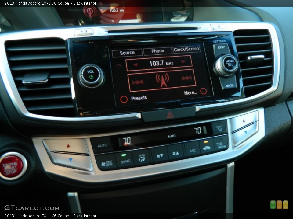 Black Interior Controls for the 2013 Honda Accord EX-L V6 Coupe #73752011