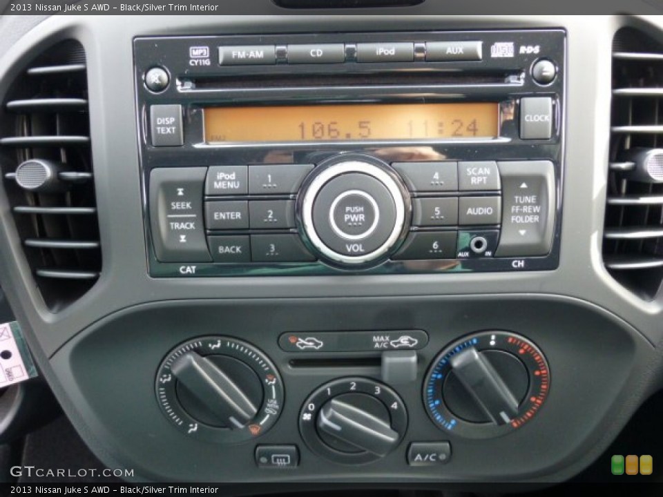 Black/Silver Trim Interior Controls for the 2013 Nissan Juke S AWD #73757633