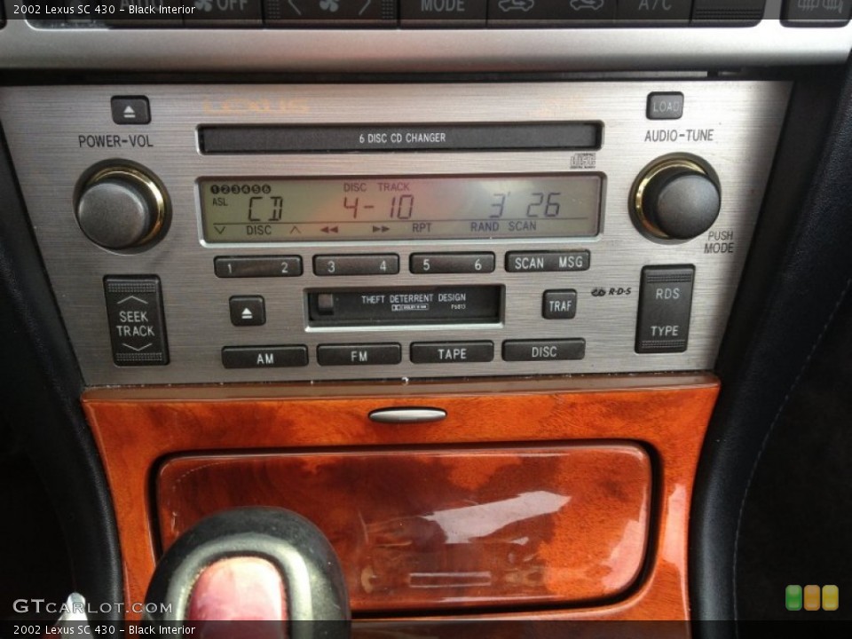 Black Interior Audio System for the 2002 Lexus SC 430 #73759328