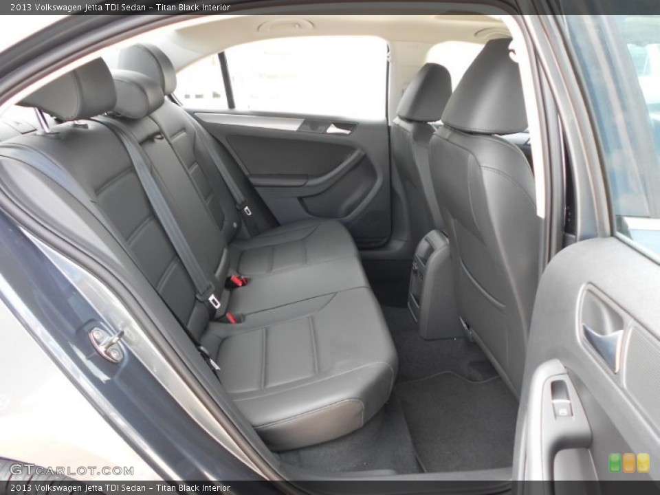 Titan Black Interior Rear Seat for the 2013 Volkswagen Jetta TDI Sedan #73759566