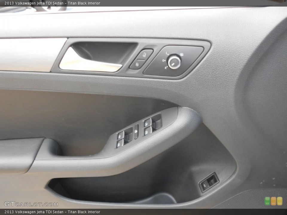 Titan Black Interior Controls for the 2013 Volkswagen Jetta TDI Sedan #73759700