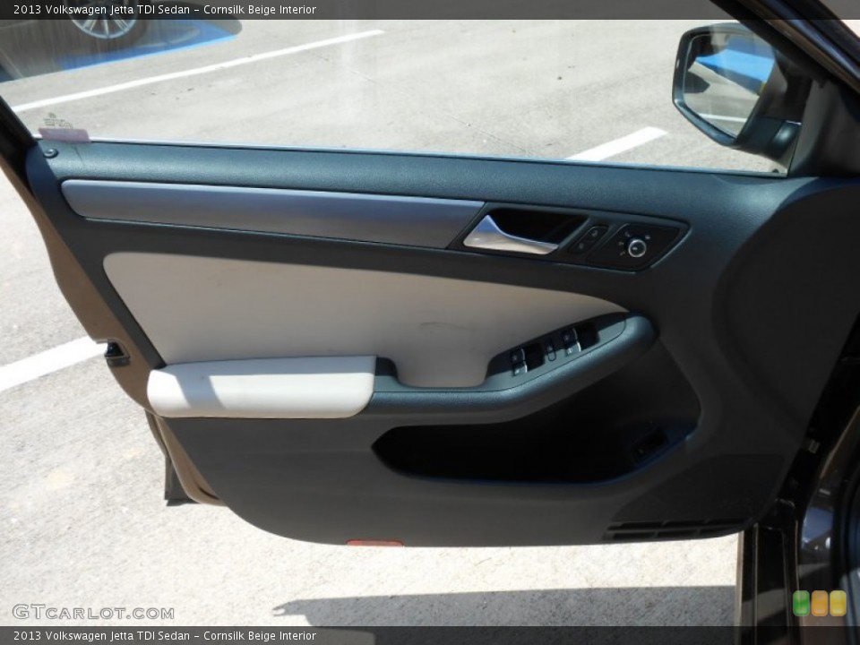 Cornsilk Beige Interior Door Panel for the 2013 Volkswagen Jetta TDI Sedan #73759964