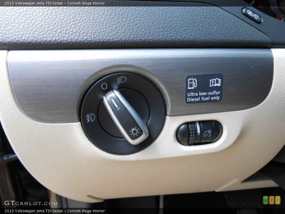 Cornsilk Beige Interior Controls for the 2013 Volkswagen Jetta TDI Sedan #73760116
