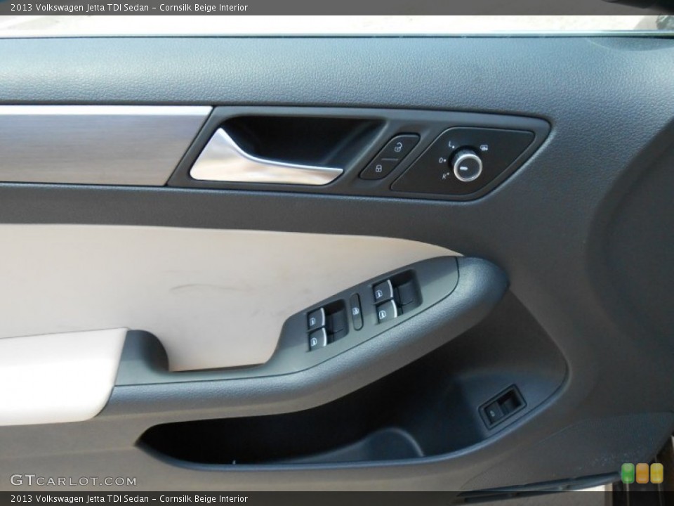 Cornsilk Beige Interior Door Panel for the 2013 Volkswagen Jetta TDI Sedan #73760138