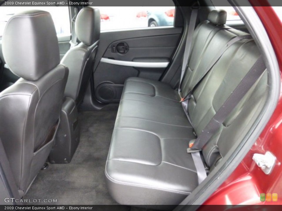 Ebony Interior Rear Seat for the 2009 Chevrolet Equinox Sport AWD #73764239
