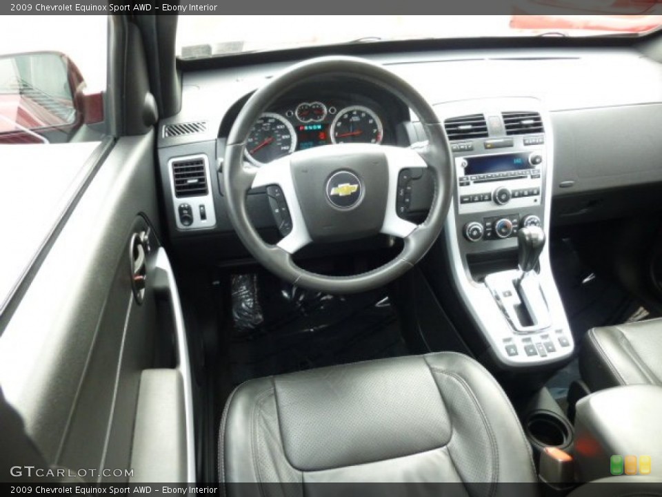 Ebony Interior Dashboard for the 2009 Chevrolet Equinox Sport AWD #73764255
