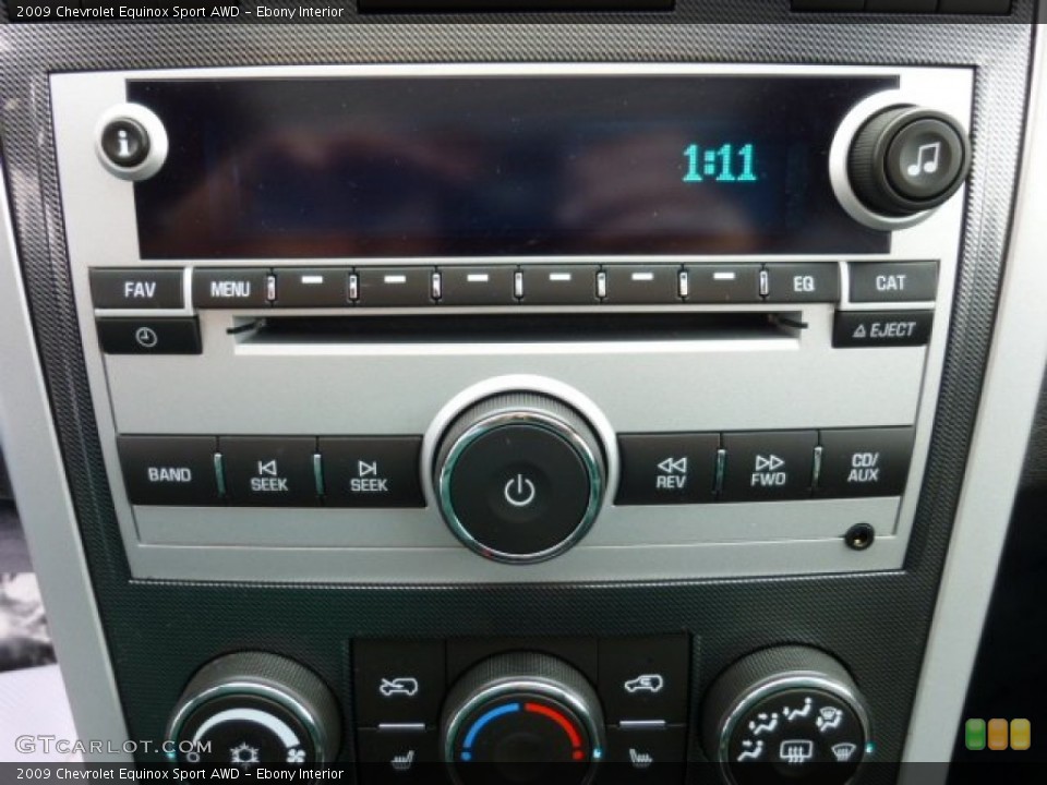 Ebony Interior Audio System for the 2009 Chevrolet Equinox Sport AWD #73764356