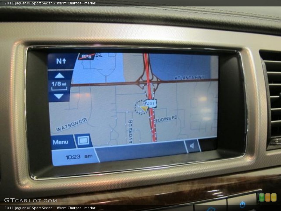 Warm Charcoal Interior Navigation for the 2011 Jaguar XF Sport Sedan #73764509