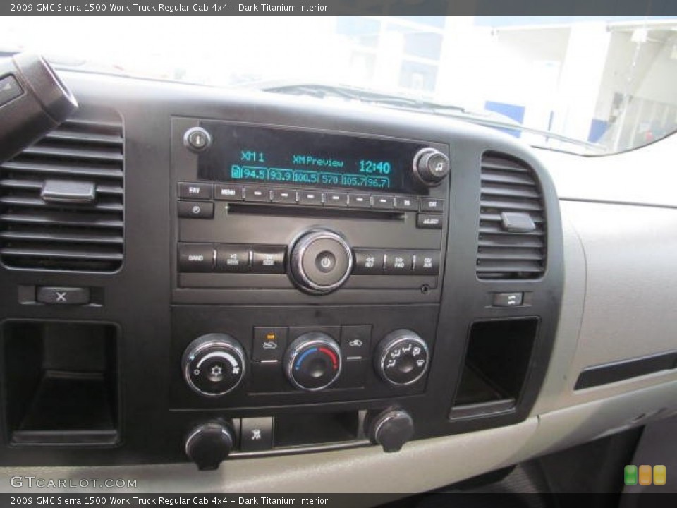 Dark Titanium Interior Controls for the 2009 GMC Sierra 1500 Work Truck Regular Cab 4x4 #73765127