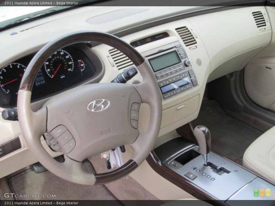 Beige Interior Dashboard for the 2011 Hyundai Azera Limited #73766171