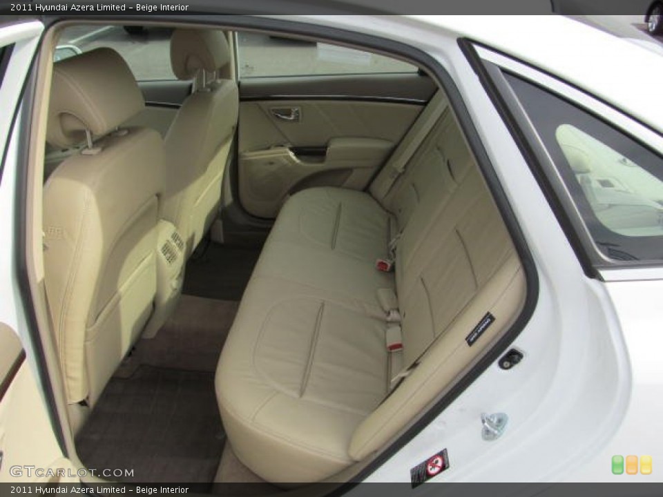 Beige Interior Rear Seat for the 2011 Hyundai Azera Limited #73766228