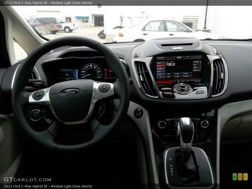 Medium Light Stone Interior Dashboard for the 2013 Ford C-Max Hybrid SE #73770760