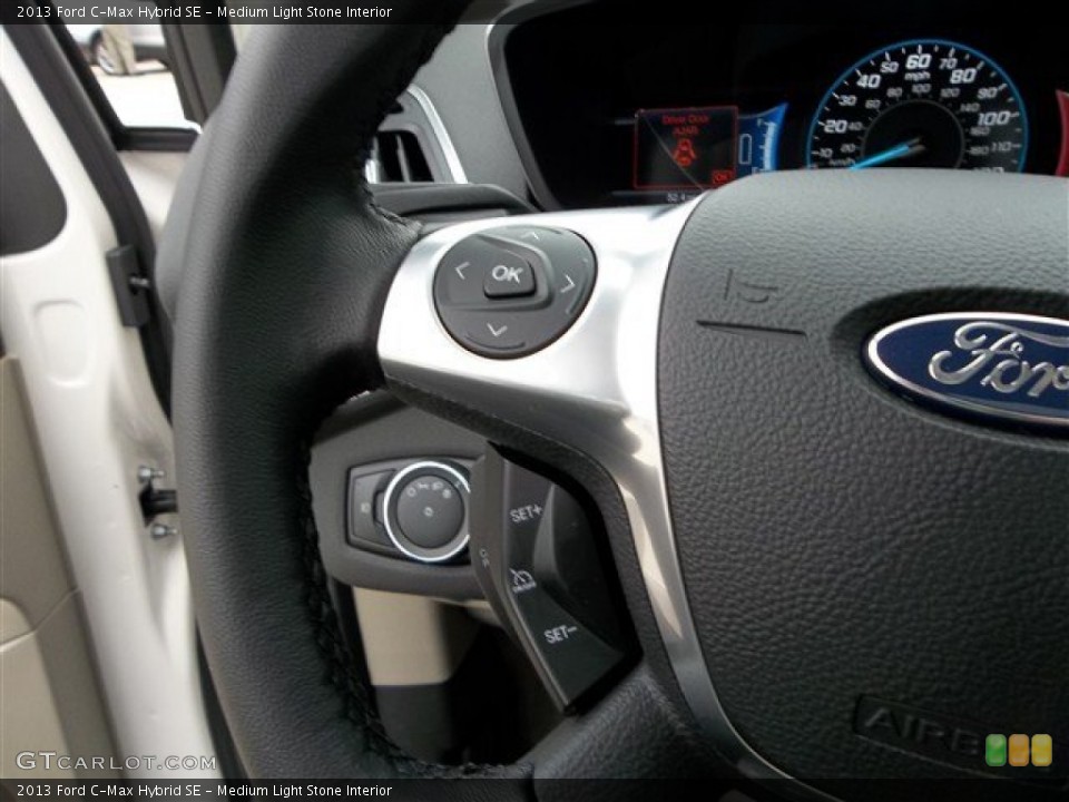 Medium Light Stone Interior Controls for the 2013 Ford C-Max Hybrid SE #73771005