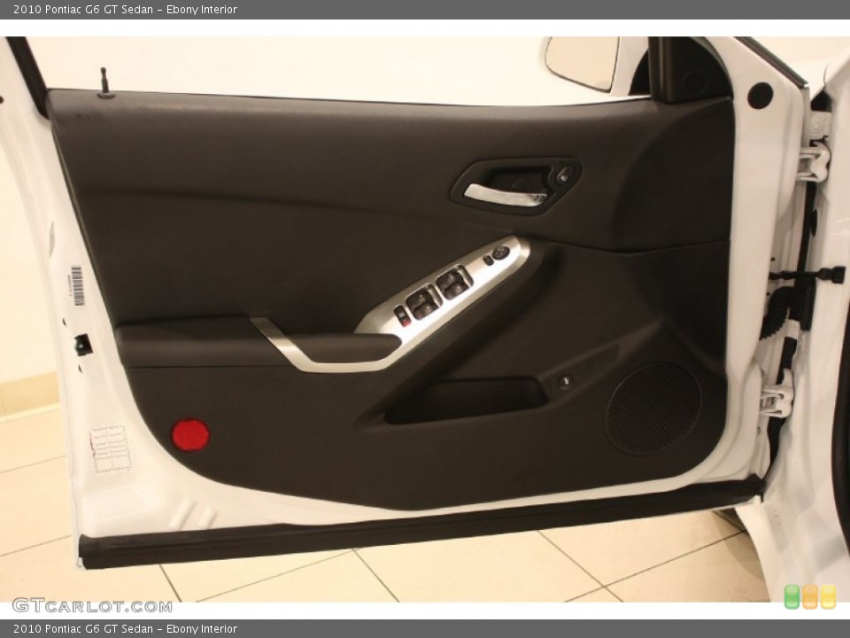 Ebony Interior Door Panel for the 2010 Pontiac G6 GT Sedan #73772225