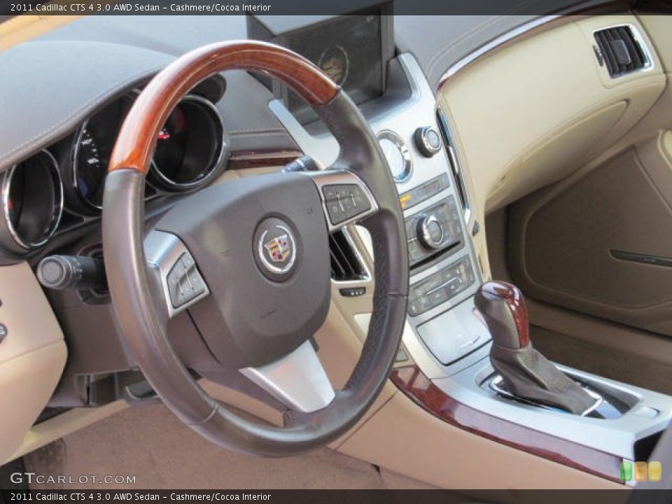 Cashmere/Cocoa Interior Steering Wheel for the 2011 Cadillac CTS 4 3.0 AWD Sedan #73772240